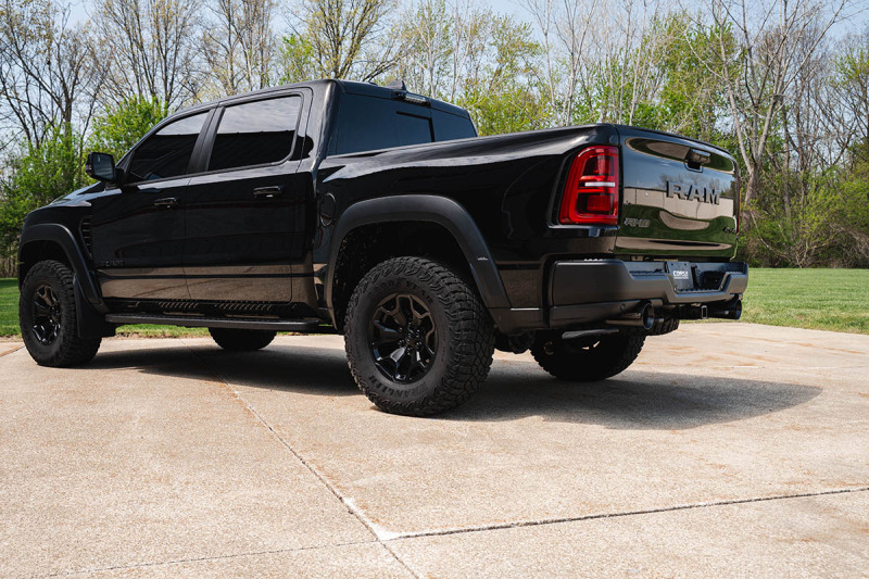 RAM 1500 Performance Exhaust - Dual Rear Exit - CORSA Performance - Cat Back Dual Wall Tips - Gun Metal - `25-`26